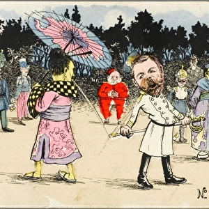 Cartoon impression of the Russo-Japanese War 1 of 5
