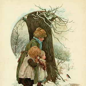 Children / Robin in Snow