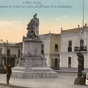 Christopher Columbus statue, Lima, Peru, South America