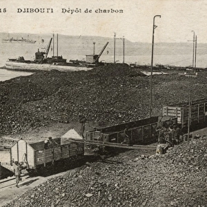 Djibouti - Charcoal Depot at the Port