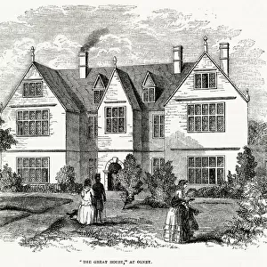 The Great House at Olney, Buckinghamshire, erected about 1650 : among those associated with it are the poet Cowper Date: 1857