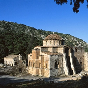 GREECE. Daphni. Dapni Monastery. View of the church