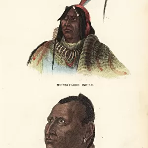 Hidatsa warrior (Moennitarri) and Otoe chief
