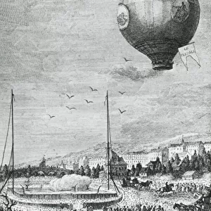 Le Flesselle balloon over Lyons, 1784