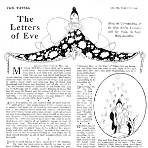 The Letters of Eve, from the Tatler 1916