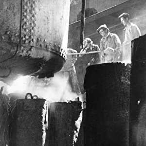 Men Steel Smelting in Russia