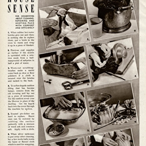 Mending household items 1944