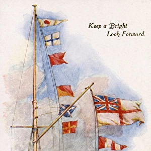Naval Signal Flags - Greeting - Christmas Postcard
