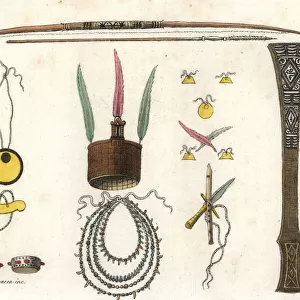 Ornaments and weapons of the Island Carib or Kalinago people