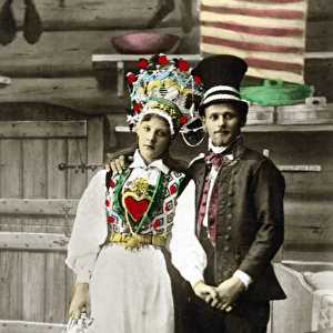 Oslo, Norway - couple in traditional costume