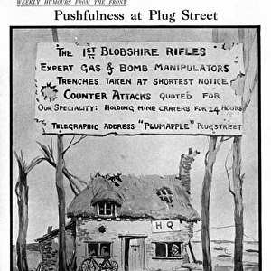 Pushfulness at Plug Street by Bairnsfather