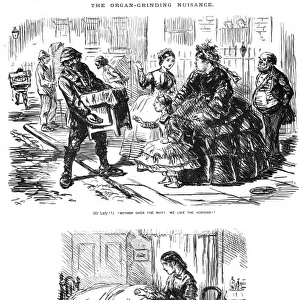 Street music: The organ grinding nuisance, 1864