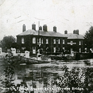 Trowse Bridge in Flood, Norwich, Norfolk