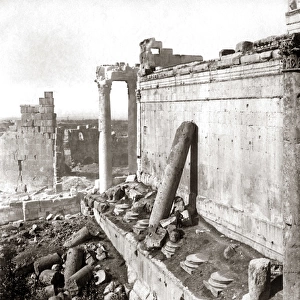 View of the ruins at Baalbek, Lebanon, circa 1880s