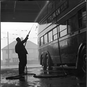 Washing a Bus