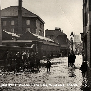 Westwick Street in Flood, Norwich, Norfolk