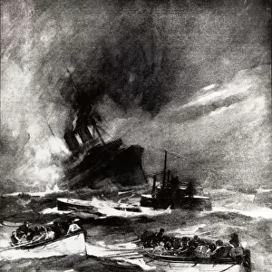 WW1 - RMS Laconia torpedoed, 25th February 1917