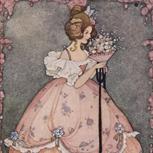 Young lady in a crinoline