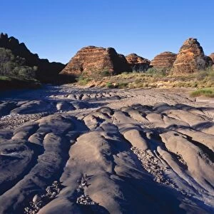 Western Australia - dry bed of Piccaninny Creek meandering through sanstone beehives (Devonian 360 million years) Bungle Bungle Range, Purnululu National Park, Australia