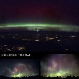 Aurora Borealis from Earth and space