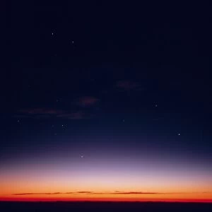 Stars in the afterglow of sunset