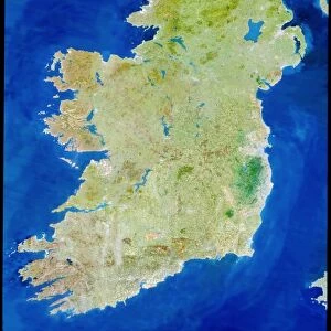 True-colour satellite image of Ireland