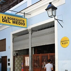 The Bodeguita del Medio, a popular restaurant-bar and music venue, made famous by Ernest Hemingway