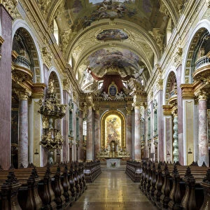 The interior of Jesuit Church in Vienna, Austria, Europe