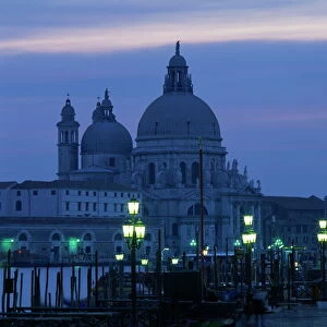 Santa Maria Della Salute at dusk in Venice