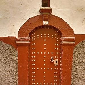 Traditional door in the street in the Medina of Rabat, Morocco