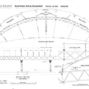 North British Railway Glasgow Queen Street Station Englargement Contract for Roof