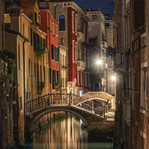 Canal and bridges, Venice, Italy