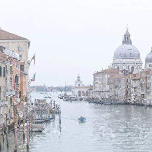 Canal Grande from the Ponte dell Accademia on a gloomy winter day. Venice, Italy