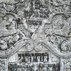 Carved tombstones, Jewish cemetery, Medzhybizh, Khmelnytskyi oblast (province), Ukraine