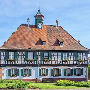City hall of Seebach, Bas-Rhin, Alsace, Alsace-Champagne-Ardenne-Lorraine, Grand Est, France