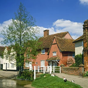 Cottages & Ford, Kersey, Suffolk, England