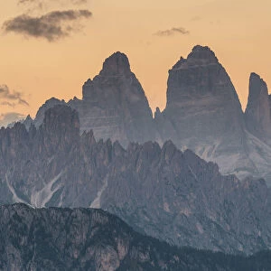 The Three Peaks views from Marmarole group, Auronzo di Cadore, Belluno district, Veneto