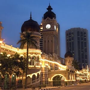 Sultan Abdul Samad Building at dusk, Kuala Lumpur, Malaysia