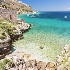 Turquoise sea color at Limeni beach, Mani region, Peloponnese, Greece, Europe