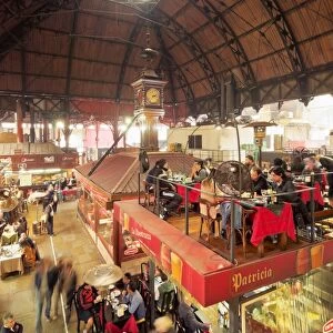 Uruguay, Montevideo, Old Town, Interior view of the Mercado del Puerto