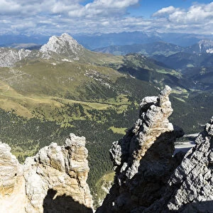 a view of the Peitlerkofler from the peak of the Piz Duleda in Val Gardena