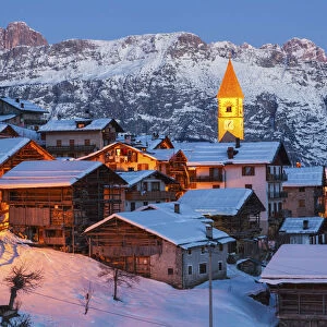 Village of Sappade, municipality of Falcade, Biois valley, Dolomites, Veneto, Italy