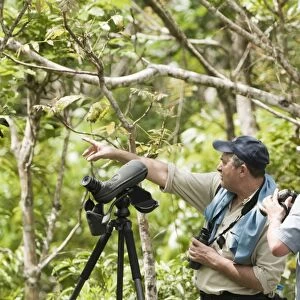 Birders searching for Cebu Flowerpecker in Alcoy Forest Cebu Philippines