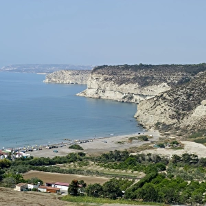Cliffs near Episkopi on Cyprus habitat for breeding Eleonoras Falcons autumn