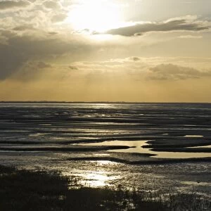 The mudflats of the Wash viewed from Snettisham RSPB Reserve Norfolk winter