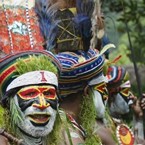 Tribal performers from the Anglimp District in Waghi Province Western Highlands Papua