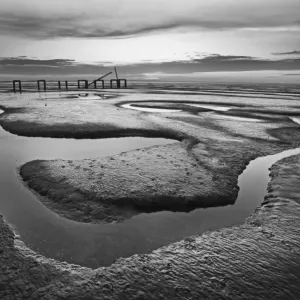 The Wash Print - Black and White Winter Landscape The Wash Print - Black and White Winter Landscape