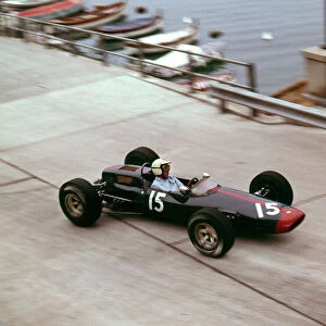 1965 Monaco GP. Richard Attwood Lotus 25 BRM V8