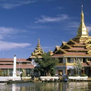Asia, Myanmar, Inle Lake. Pagoda