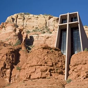 AZ, Arizona, Sedona, Red Rock Country, Chapel of the Holy Cross, designed by Marguerite